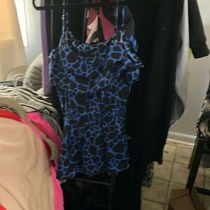 Blue Animal Print Women's Top